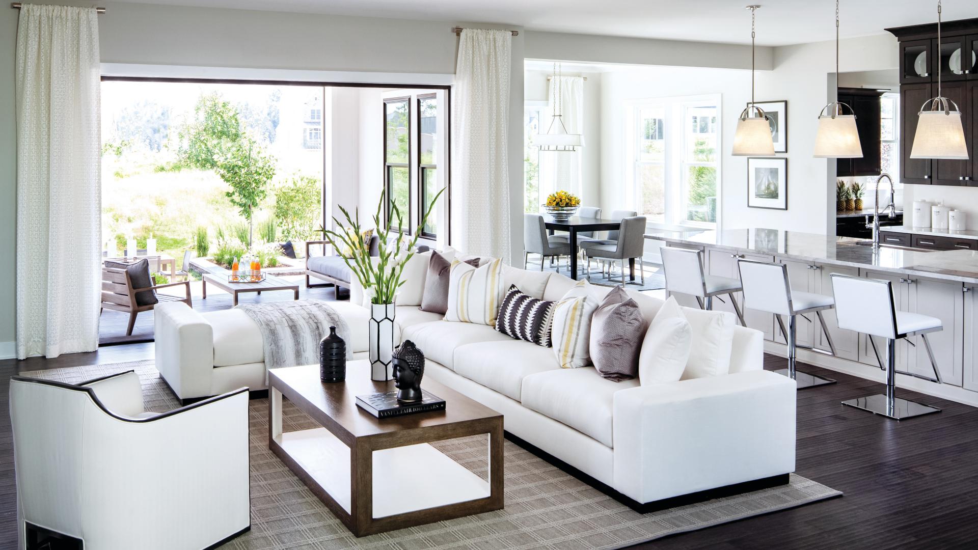 Bright open-concept living room